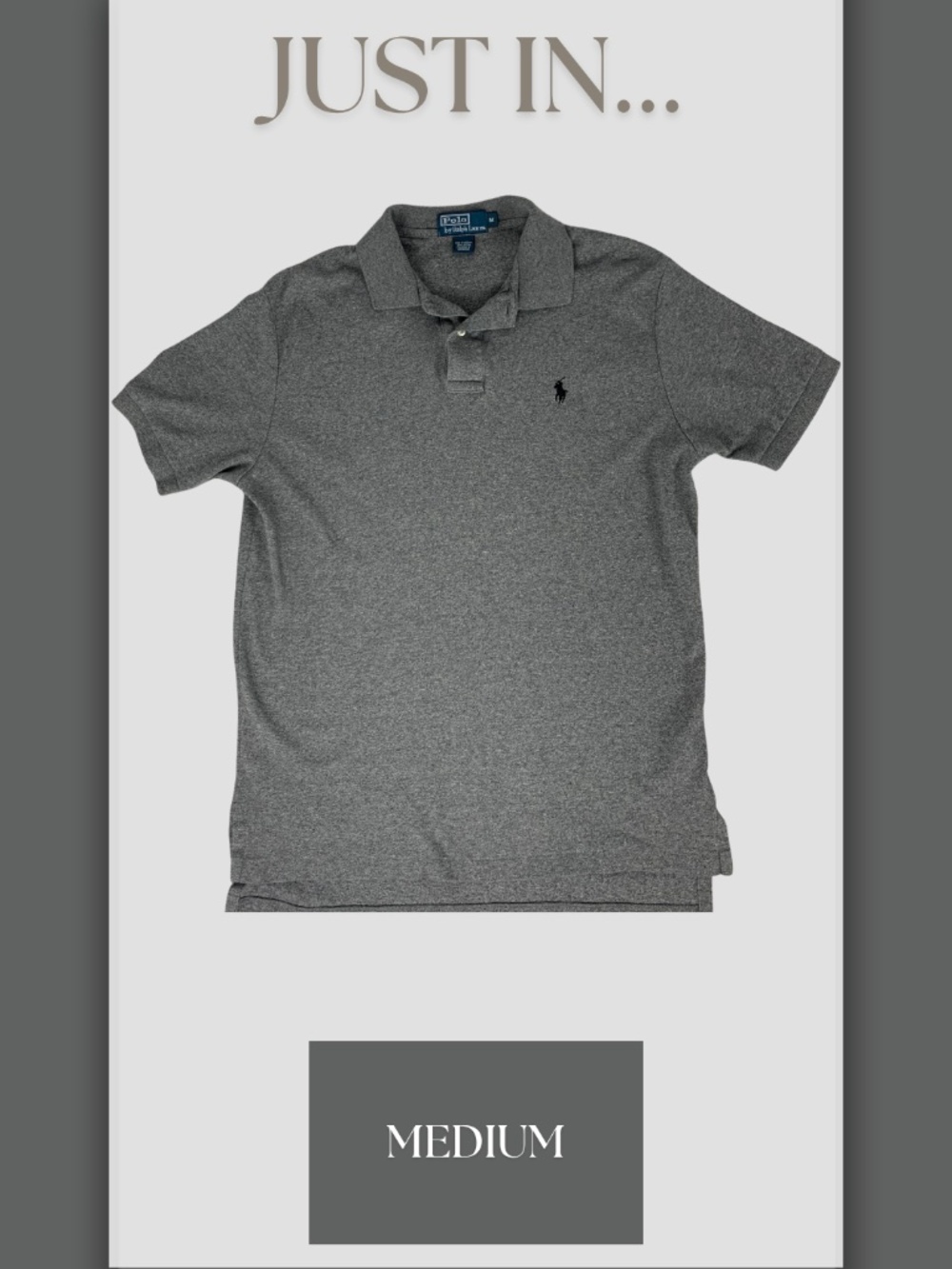 Polo Ralph Lauren Heather Gray Short-Sleeve Polo M Preppy Quiet Luxury Casual